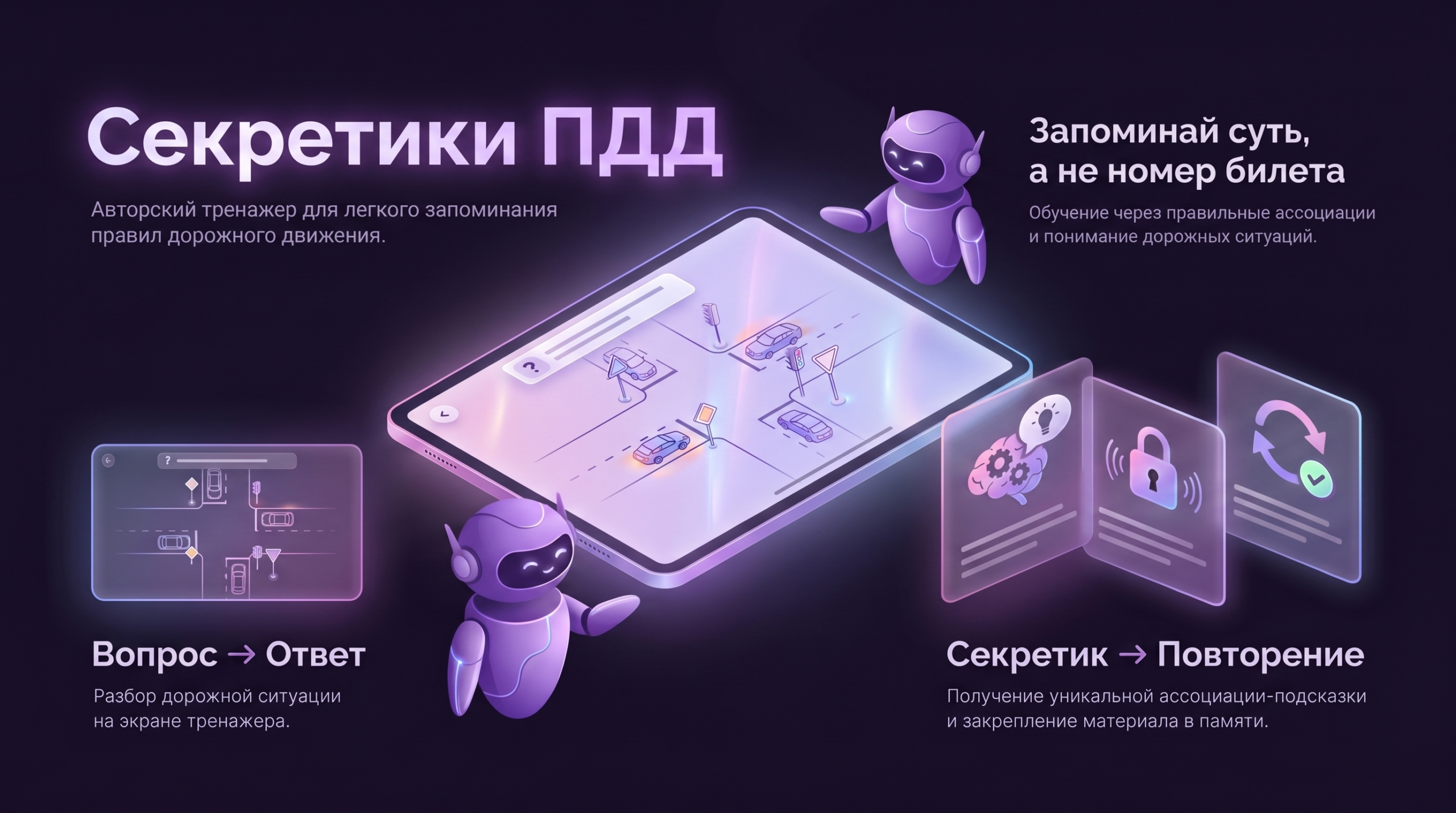 Секретики ПДД - авторский тренажер для запоминания правил дорожного движения